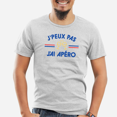 T-Shirt Homme J'peux pas j'ai apéro Gris