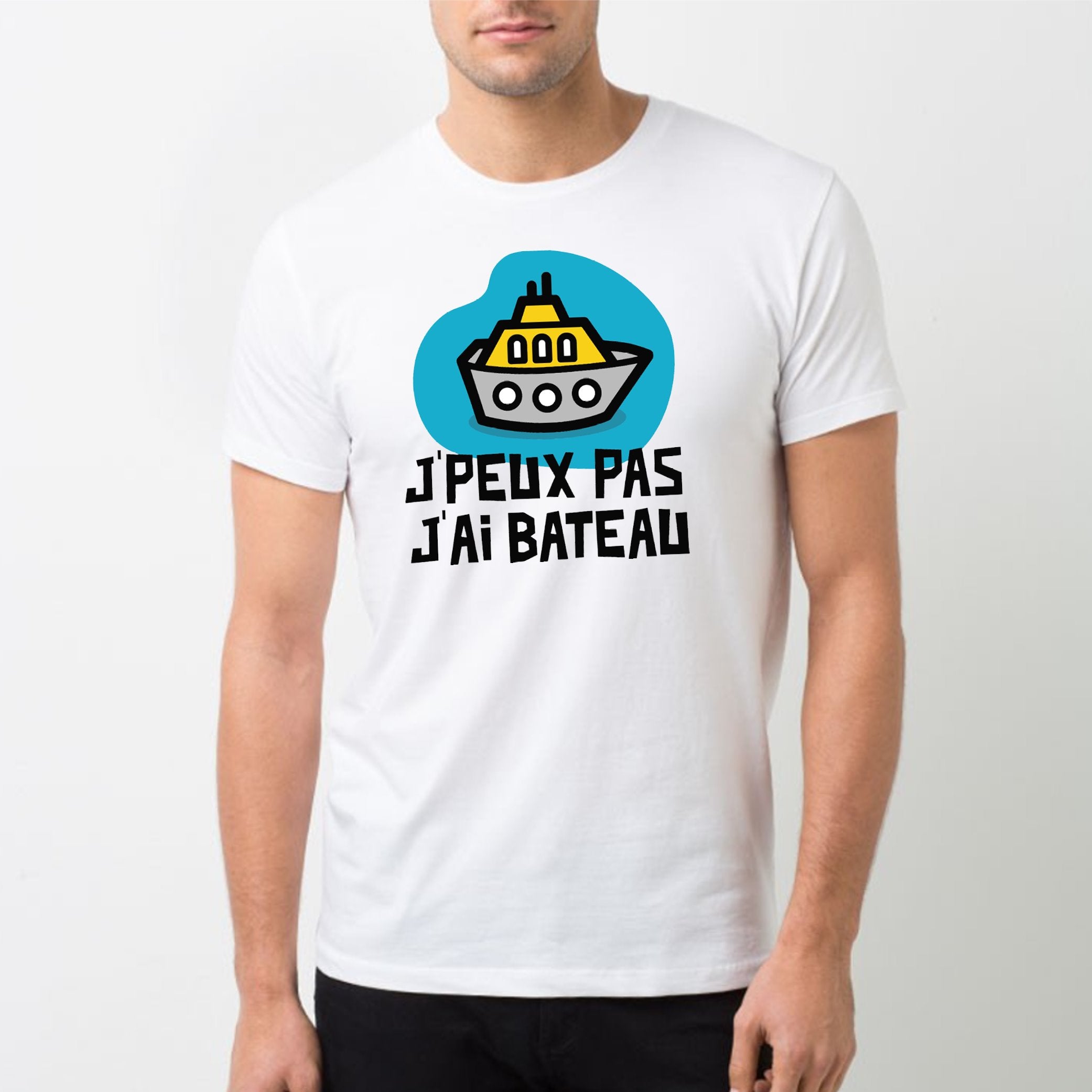 T Shirt Homme J peux pas j ai bateau Id e cadeau original