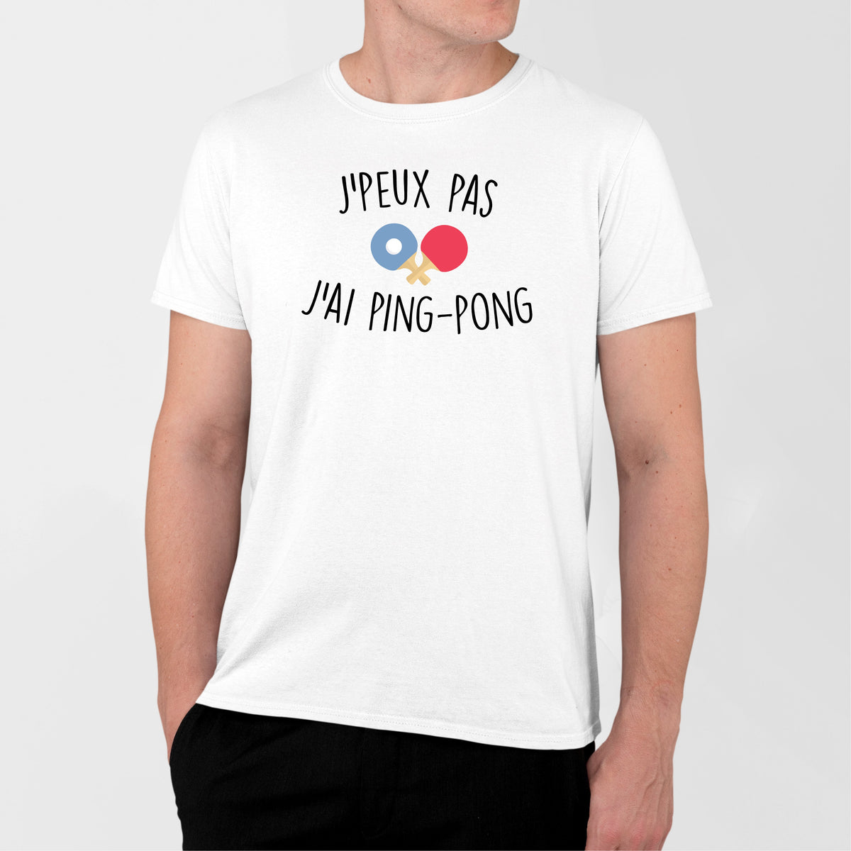 TShirt Homme J'peux pas j'ai pingpong Idée cadeau original