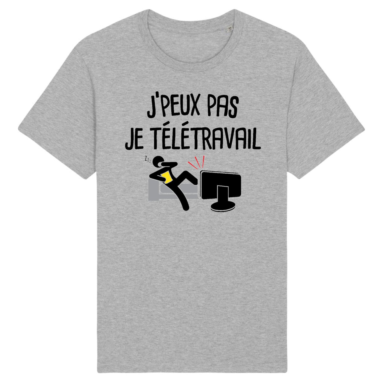 T-Shirt Homme J'peux pas je télétravail