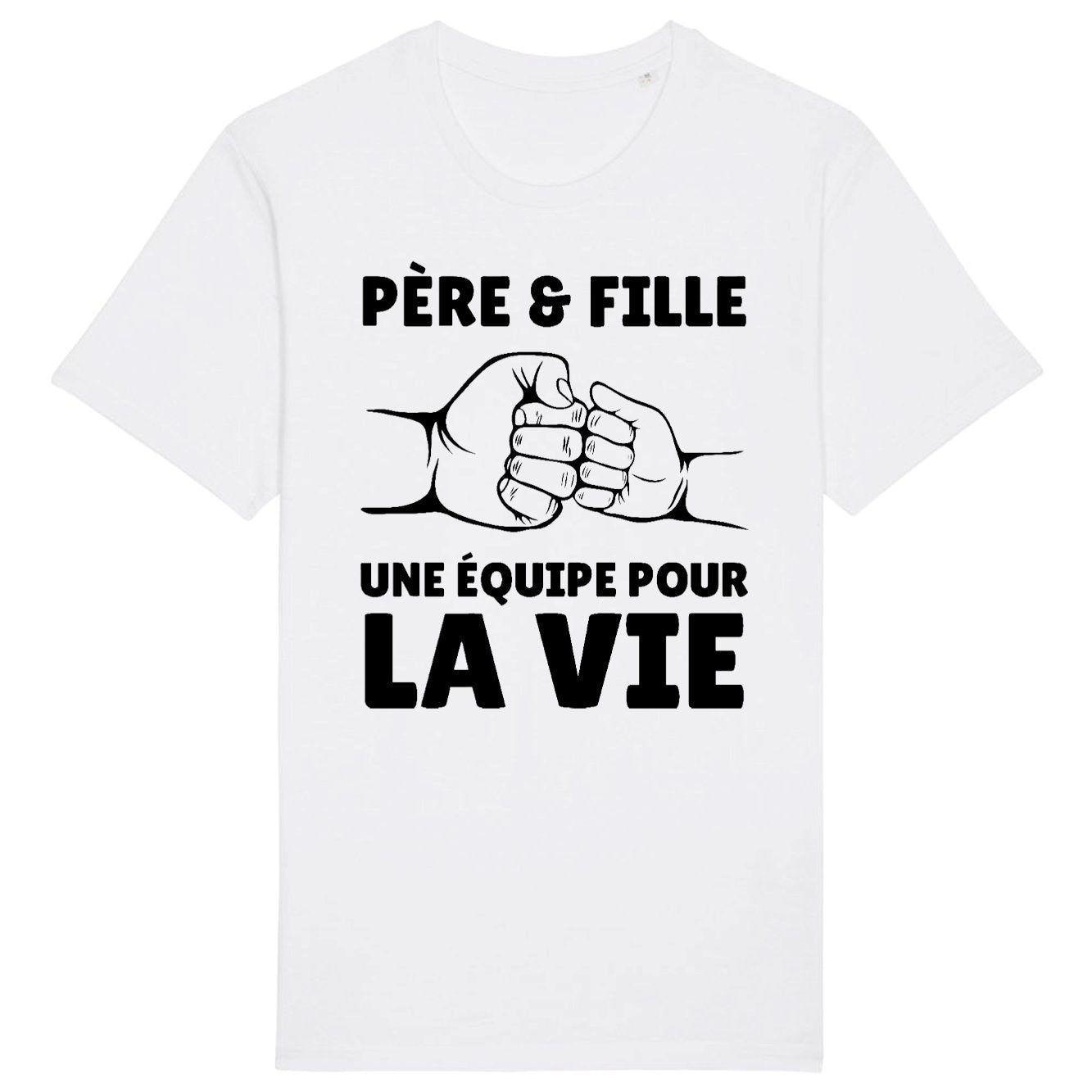 T-Shirt Homme Père et fille une équipe pour la vie