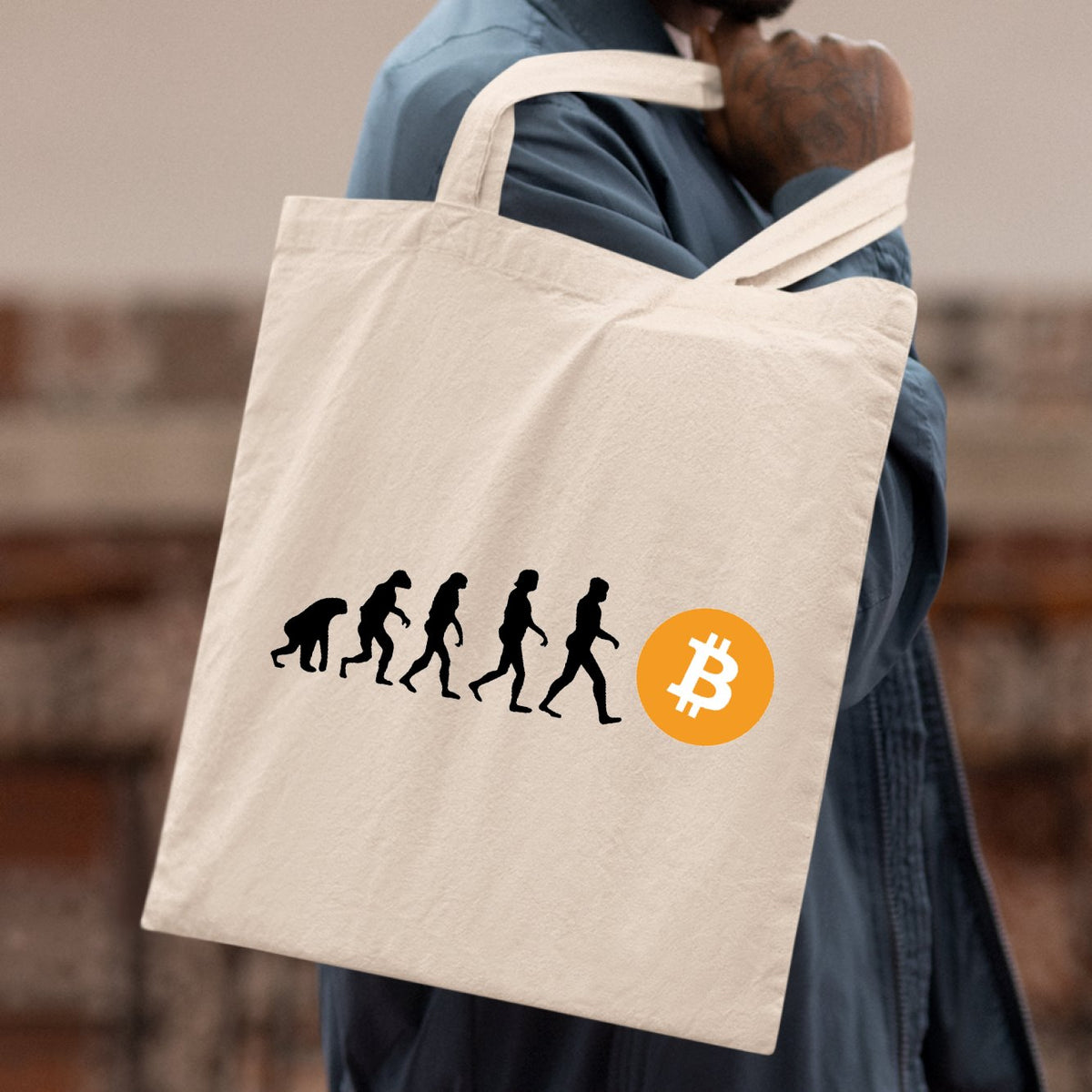Tote bag Évolution Bitcoin | Idée cadeau original