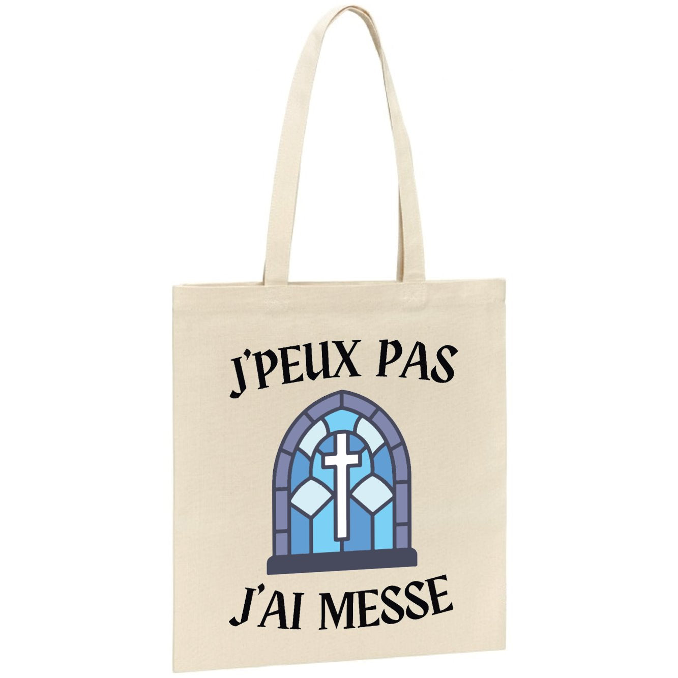 Tote bag J'peux pas j'ai messe