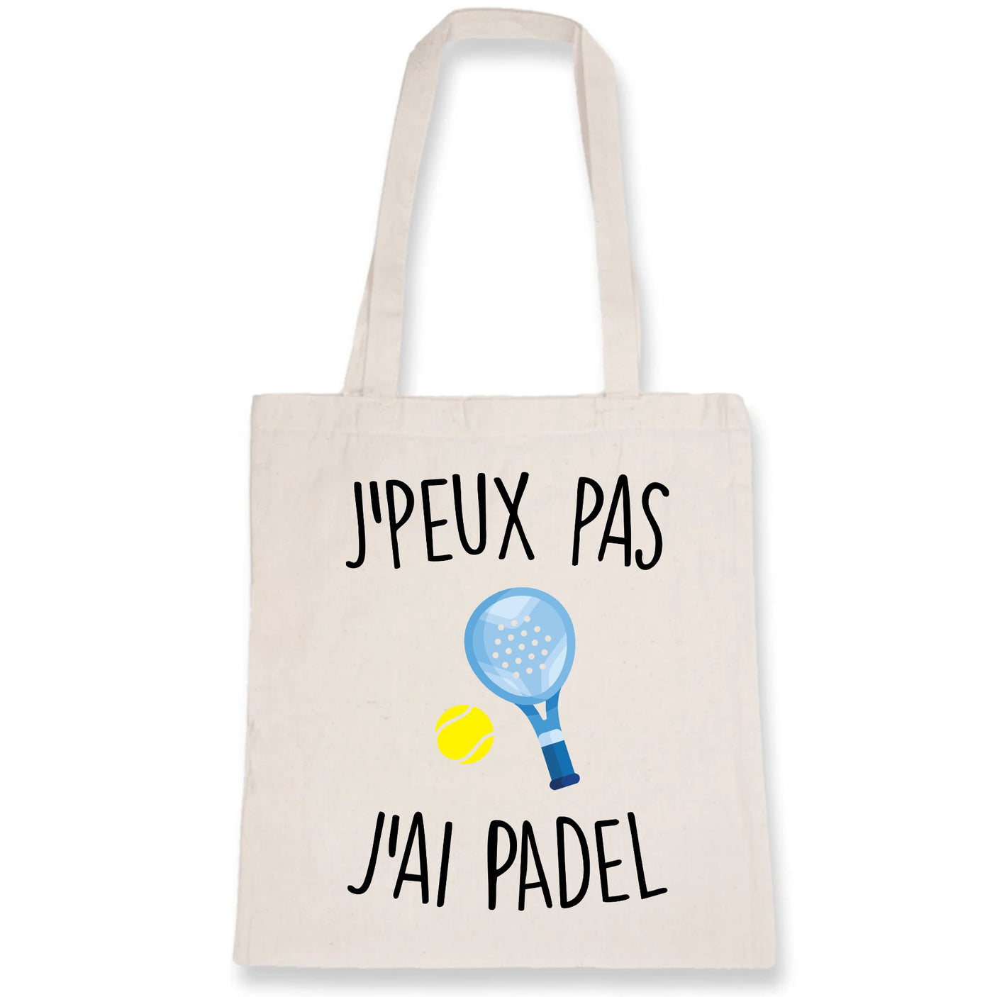 Tote bag J'peux pas j'ai padel