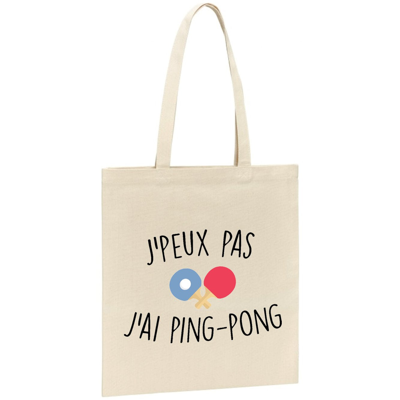 Tote bag J'peux pas j'ai ping-pong
