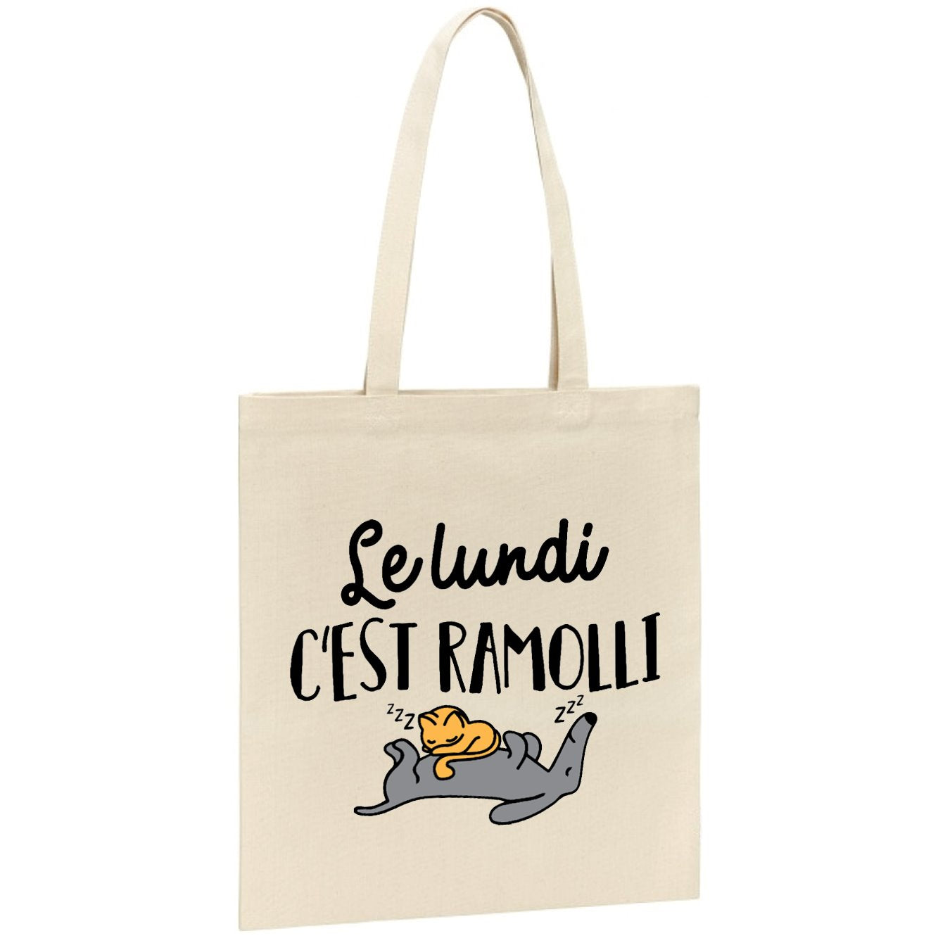Tote bag Le lundi c'est ramolli