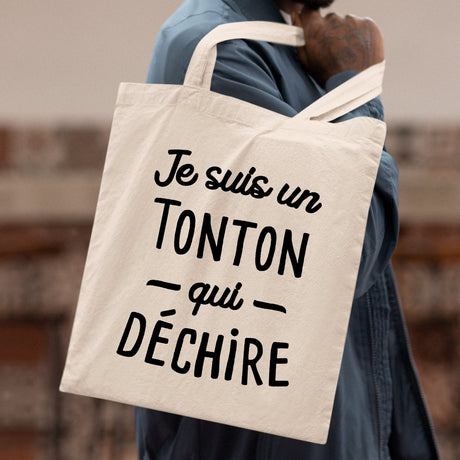 Tote bag Tonton qui déchire Beige