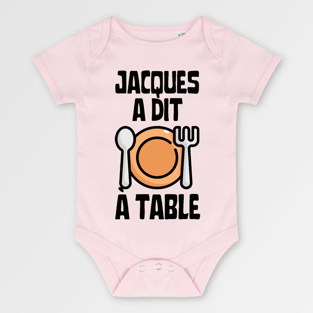Body Bébé Jacques a dit à table Rose