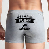 Boxer Homme Parrain qui déchire Gris