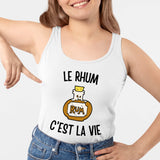 Débardeur Femme Le rhum c'est la vie Blanc