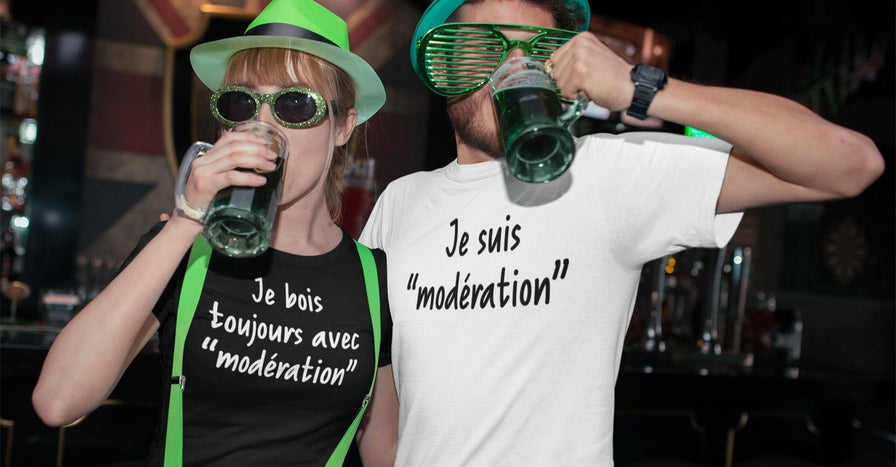 T Shirt Je Bois Toujours Avec Modération