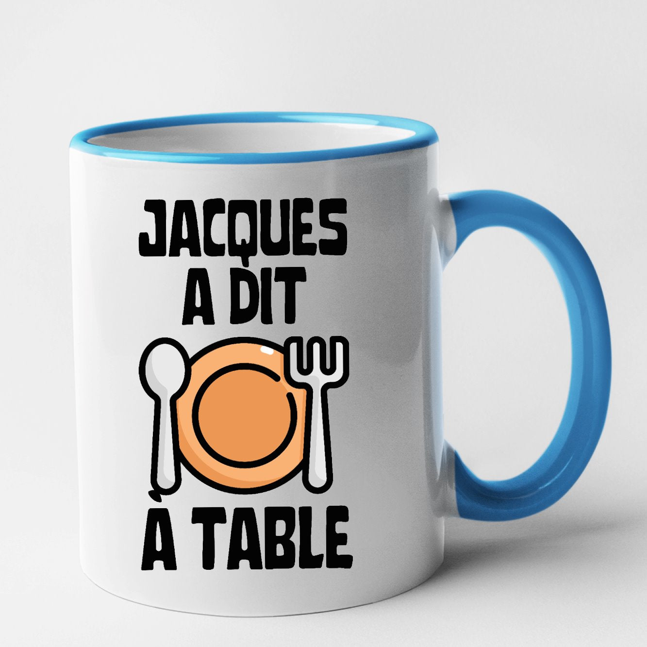 Mug Jacques a dit à table Bleu