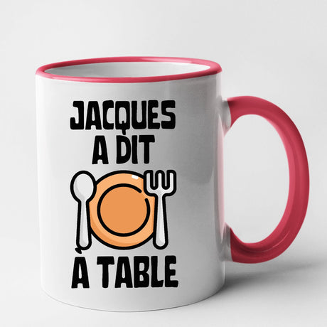 Mug Jacques a dit à table Rouge