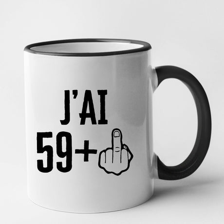 Mug J'ai 60 ans 59 + 1 Noir