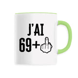 Mug J'ai 70 ans 69 + 1 