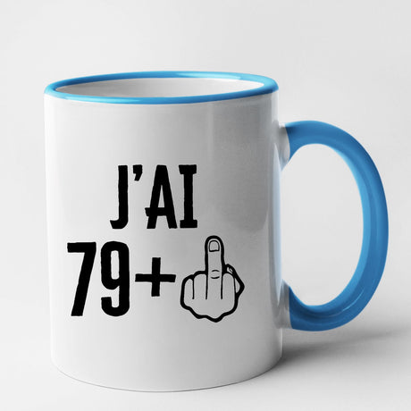 Mug J'ai 80 ans 79 + 1 Bleu