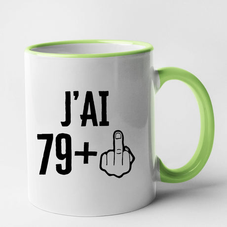 Mug J'ai 80 ans 79 + 1 Vert