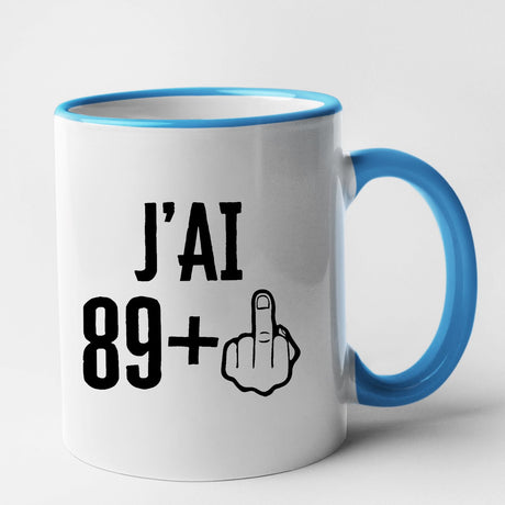 Mug J'ai 90 ans 89 + 1 Bleu