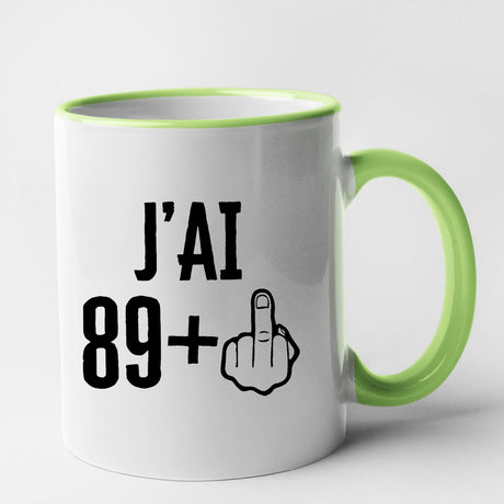 Mug J'ai 90 ans 89 + 1 Vert