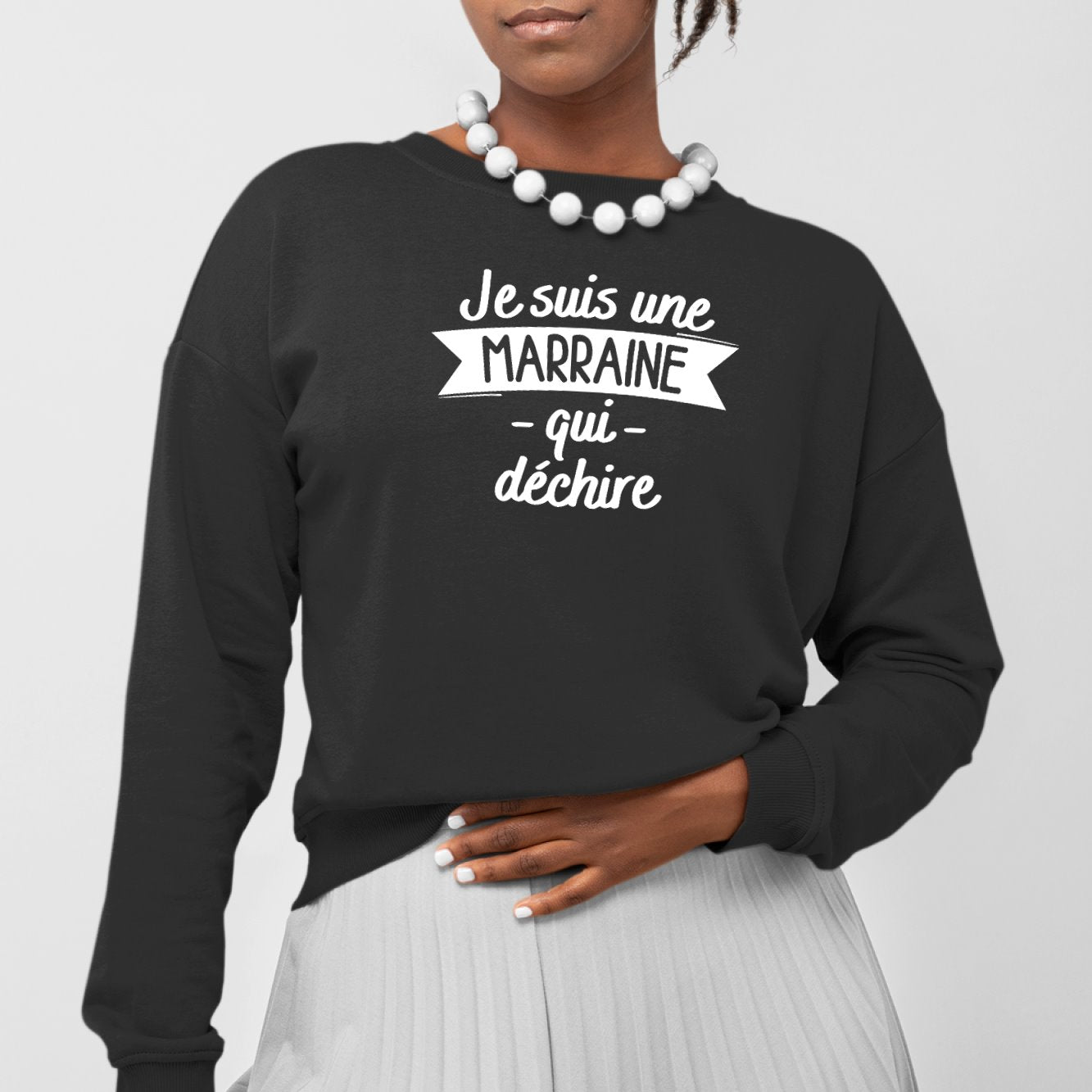 Sweat Adulte Marraine qui dechire