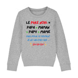 Sweat Enfant Le Père Noël c'est papa maman papy mamie 