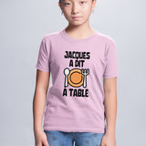 T-Shirt Enfant Jacques a dit à table Rose