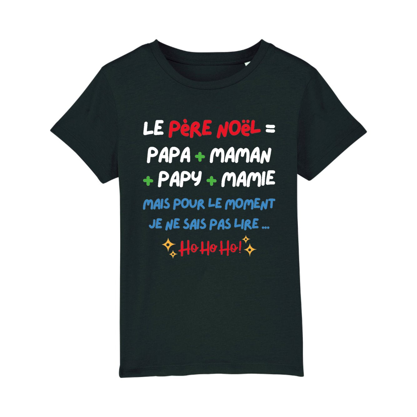 T-Shirt Enfant Le Père Noël c'est papa maman papy mamie 