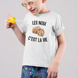 T-Shirt Enfant Les noix c'est la vie Blanc