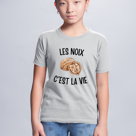 T-Shirt Enfant Les noix c'est la vie Gris
