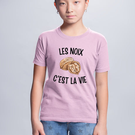 T-Shirt Enfant Les noix c'est la vie Rose