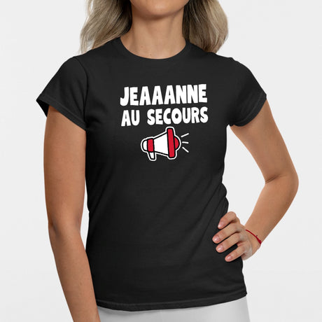 T-Shirt Femme Jeanne au secours Noir