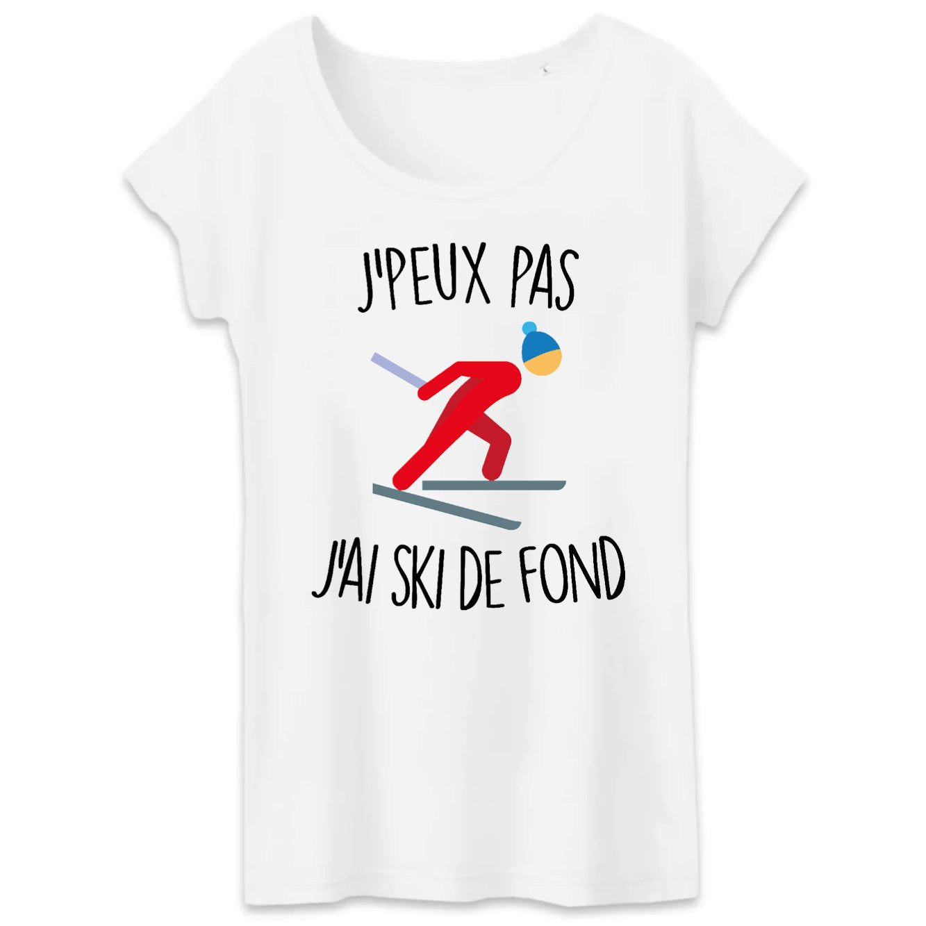 T-Shirt Femme J'peux pas j'ai ski de fond 