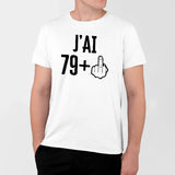T-Shirt Homme J'ai 80 ans 79 + 1 Blanc