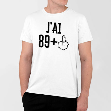 T-Shirt Homme J'ai 90 ans 89 + 1 Blanc