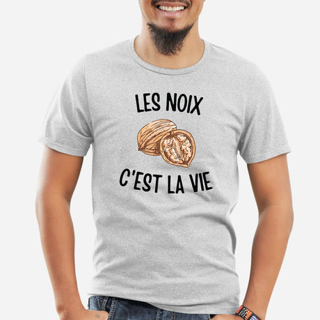 T-Shirt Homme Les noix c'est la vie Gris