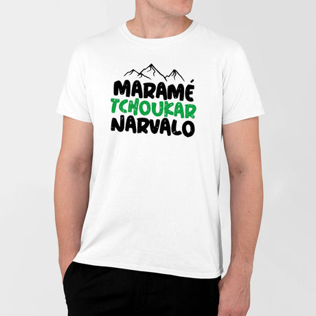 T-Shirt Homme Maramé tchoukar narvalo Blanc