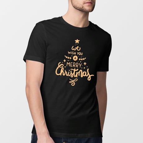 T-Shirt Homme Merry Christmas Noir