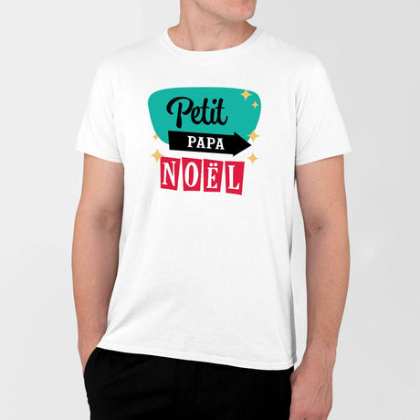 T-Shirt Homme Petit Papa Noël Blanc