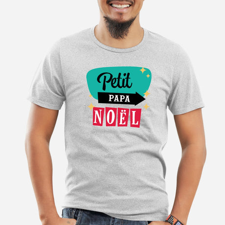 T-Shirt Homme Petit Papa Noël Gris
