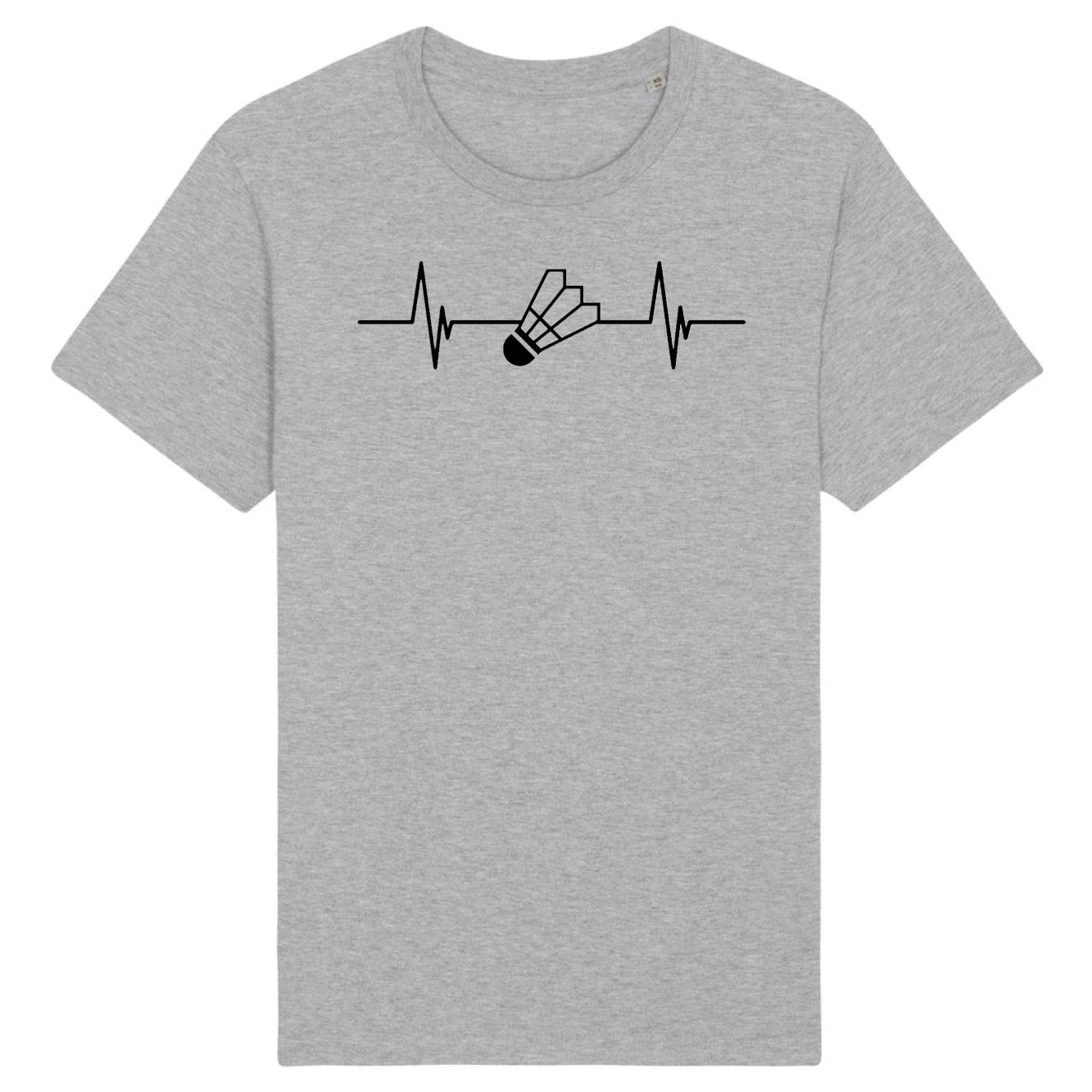 T-Shirt Homme Rythme cardiaque badminton 