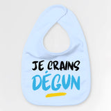 Bavoir Bébé Je crains dégun Bleu