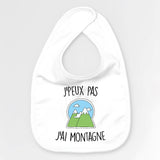 Bavoir Bébé J'peux pas j'ai montagne Blanc