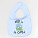 Bavoir Bébé J'peux pas j'ai montagne Bleu