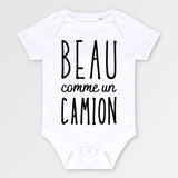 Body Bébé Beau comme un camion Blanc