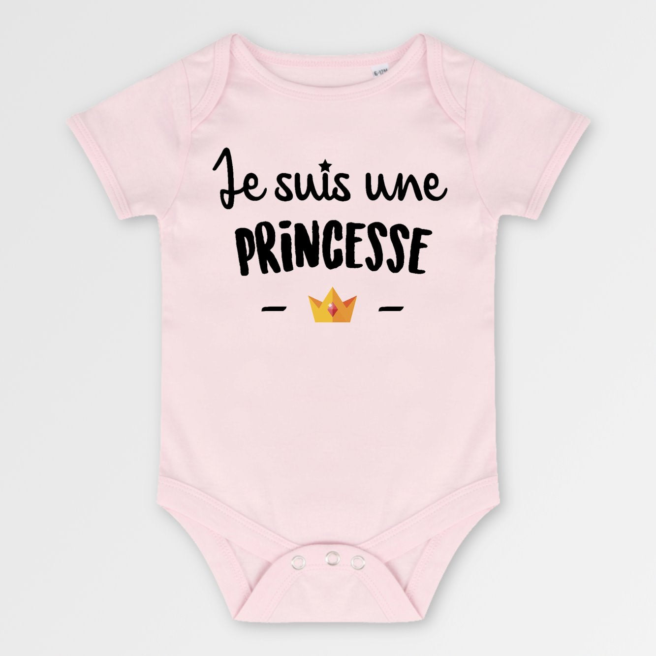 Body Bébé Je suis une princesse Rose