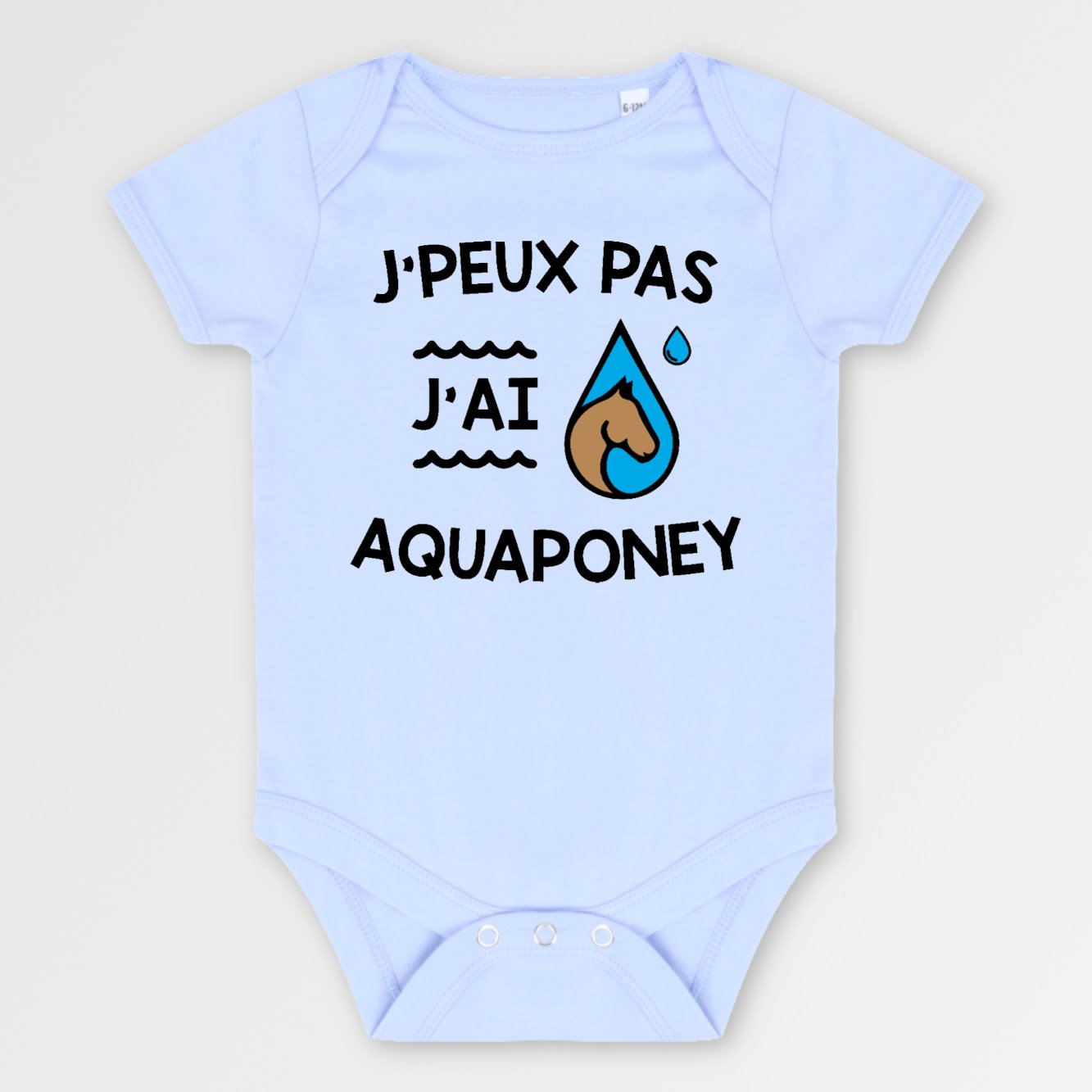 Body Bébé J'peux pas j'ai aquaponey Bleu