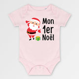 Body Bébé Mon premier Noël Rose