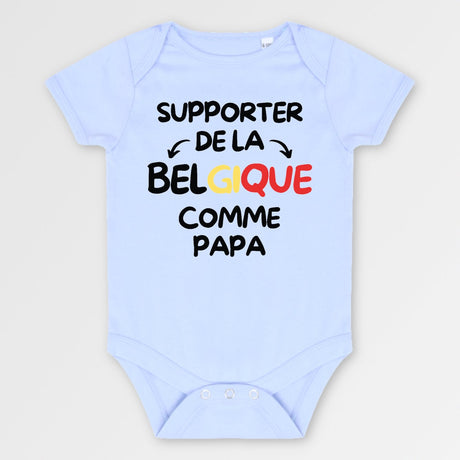 Body Bébé Supporter de la Belgique comme papa Bleu