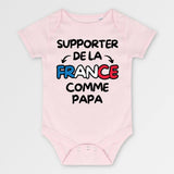 Body Bébé Supporter de la France comme papa Rose
