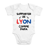 Body Bébé Supporter de Lyon comme papa 